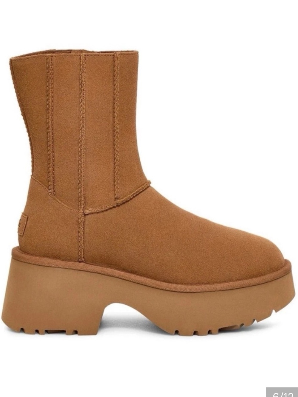 Ugg Suede Classic Twins Platform Boots  in Chestnut Brown